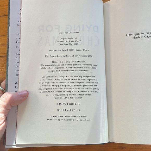 Dying for Christmas. Tammy Cohen. Thriller. Crime. First Edition. Hardcover - Picture 6 of 8